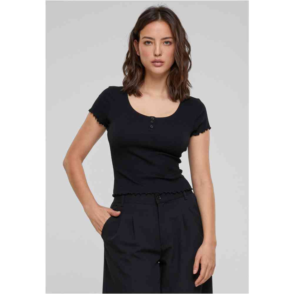 Urban Classics - Rib Babylock Top - Zwart